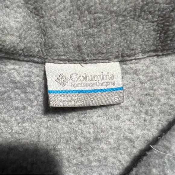 Columbia Gray Heather Full Zip Fleece Jacket Size Smalll - Picture 7 of 10